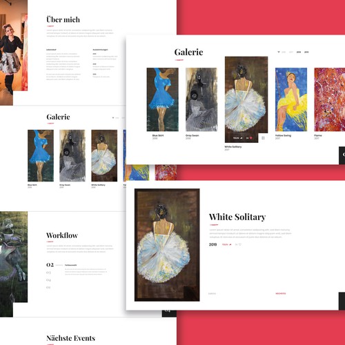 Webdesign Gallery for a german Artist 