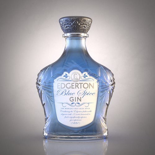 Re-Design a luxury blue Gin