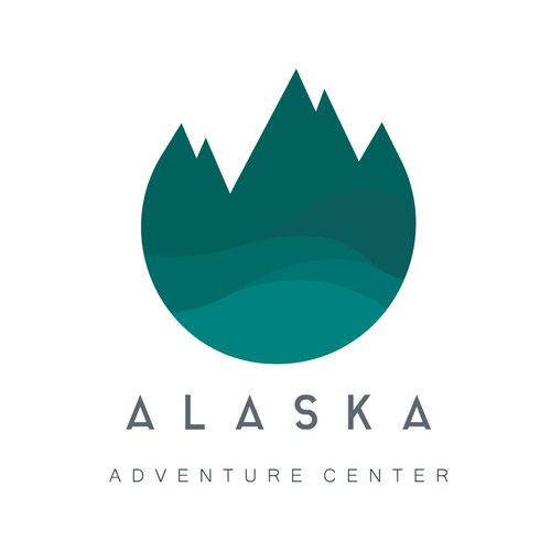 modern minimalist logo concept for Alaska Adventure Center