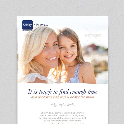 Marketing e-blast for photography company