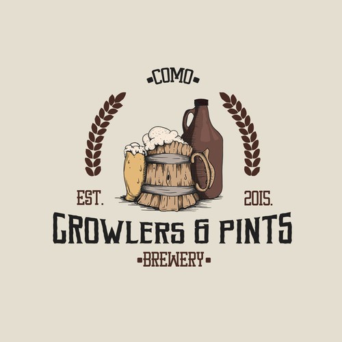 Vintage - Hand drawn logo design for Brewery