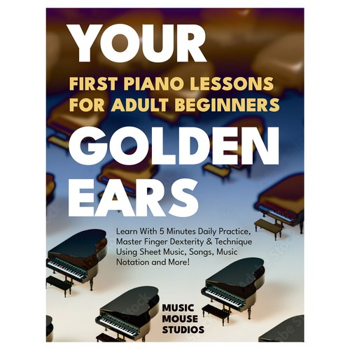 Piano Lessons For Adults. Ebook Cover