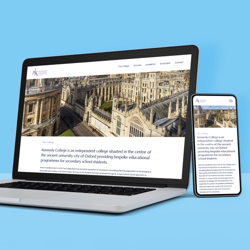 Kennedy College London website design & build