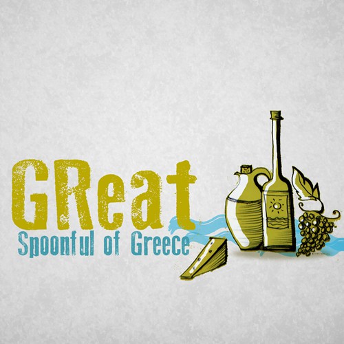 logo for Greek Eat or GReat (a combination of GR for Greek or Greece and Eat)