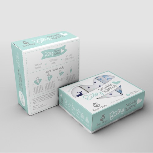 Swaddle blankets packaging design