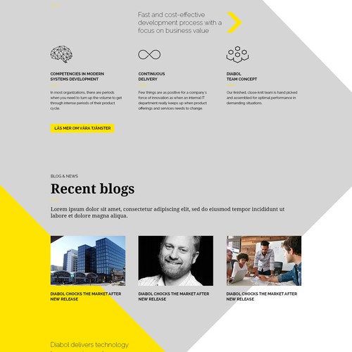Swedish consulting company in need of a creative web design that inspires the viewers!