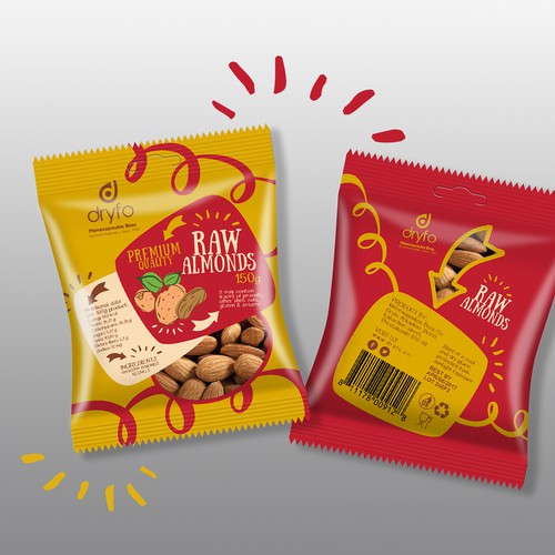 Raw almonds package