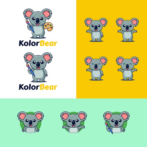 KolorBear mascot logo design