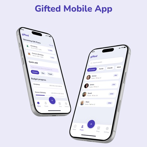 Gifted Mobile App Design