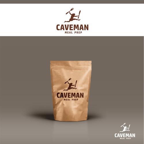 caveman logo consept for meal prep