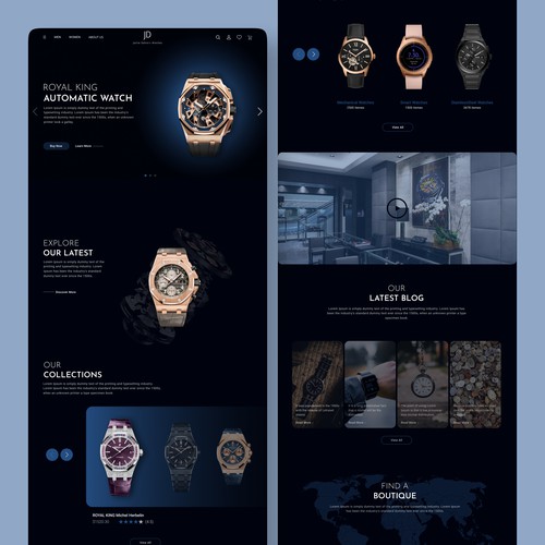 Watch Store Website (Home Page)