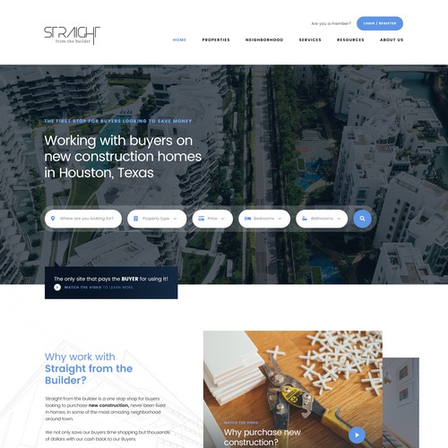 Realestate website concept