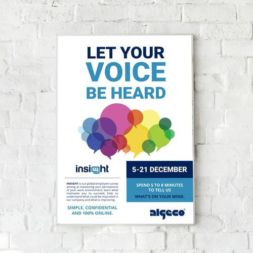 Poster design for Algeco's Internal Employee Survey, INSIGHT