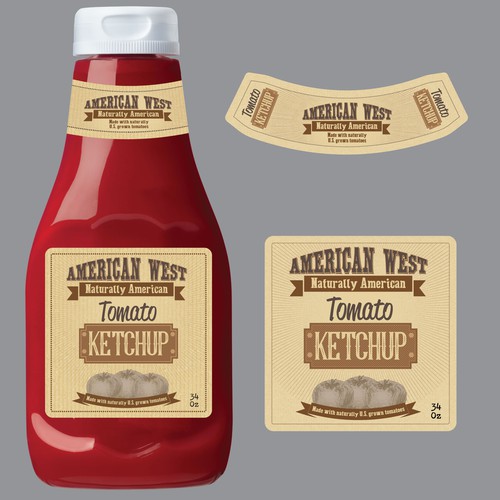 American west Tomato sauce label