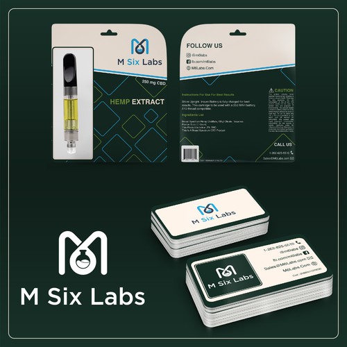 M6 Labs Package and business card