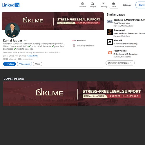 LinkedIn Professional Business Cover