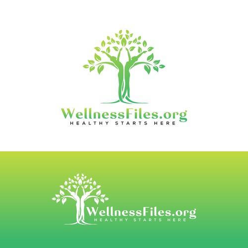 Unique logo for site promoting health, wellness, nutrition, and fitness