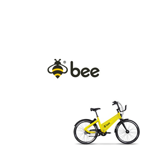 bee bike sharing logo design