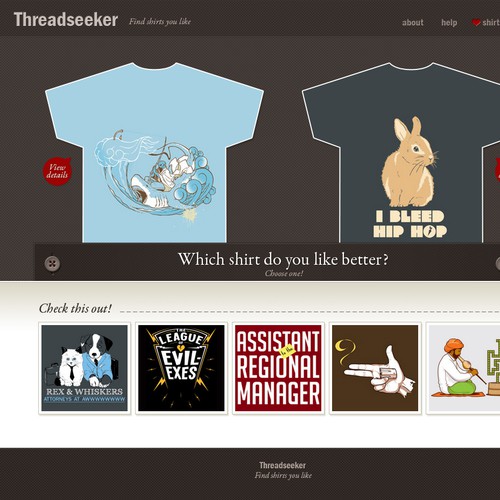 Re-design our T-Shirt Search Engine Page!