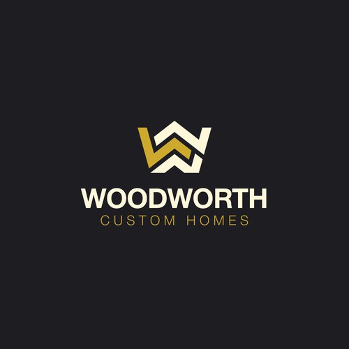 Woodworth Custom Homes Logo Design