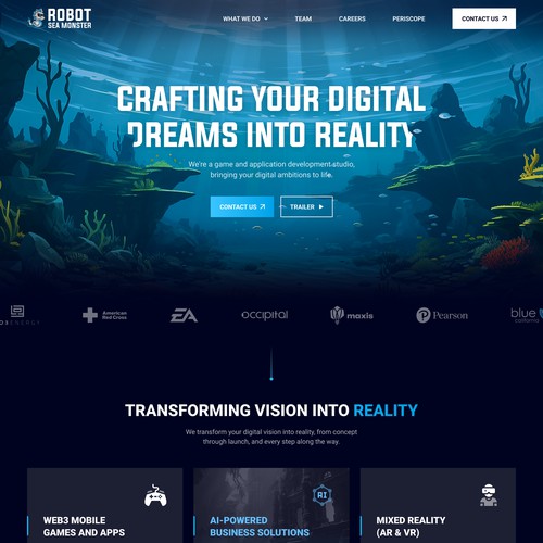 Game & App Studio Website Design