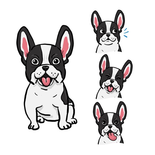 cute dog character design