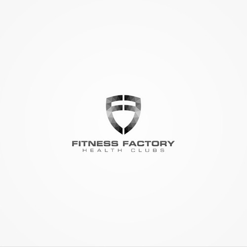 geometric logo concept for fitness factory