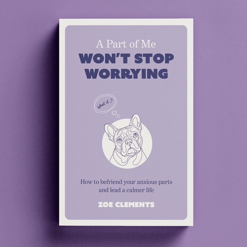 Minimalist Anxiety Self-Help Book Cover Design | Modern Psychology & Mental Health Cover with