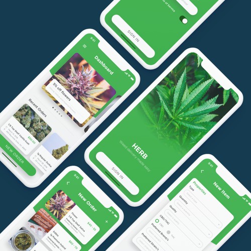 App design concept for Herb