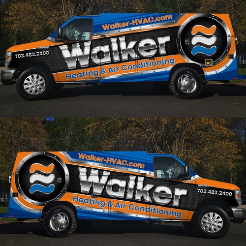 Walker HVAC car wrap design