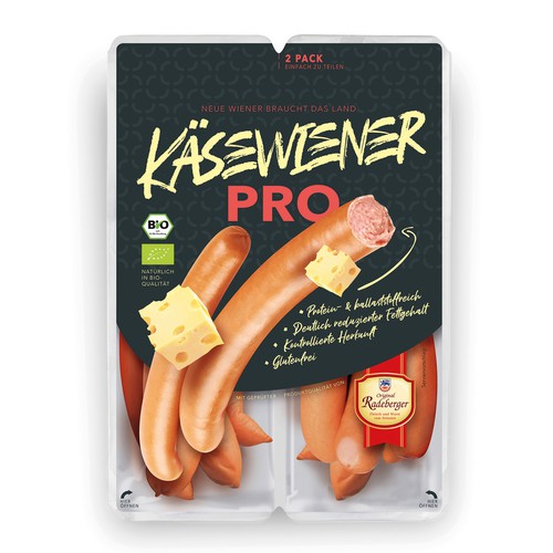 Packaging for healthier sort of Wiener sausage