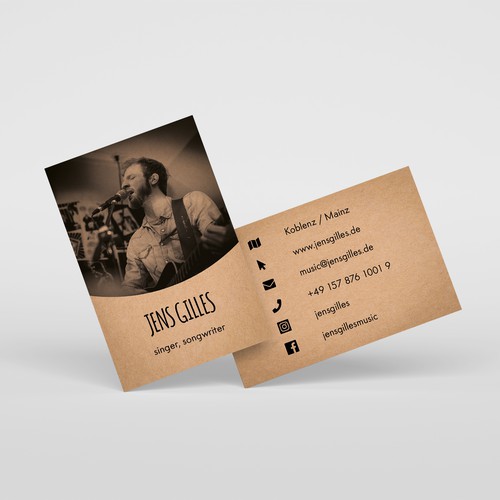 business card for musician