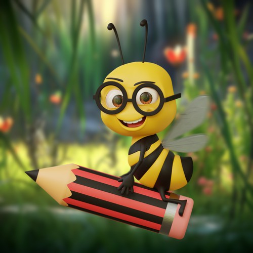 3D Bee mascot for animation
