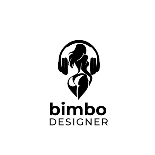 Minimal monochrome logo for a creative designer brand