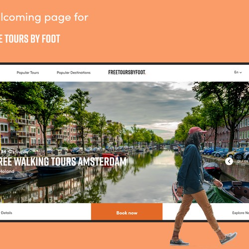 landing page for tour guide