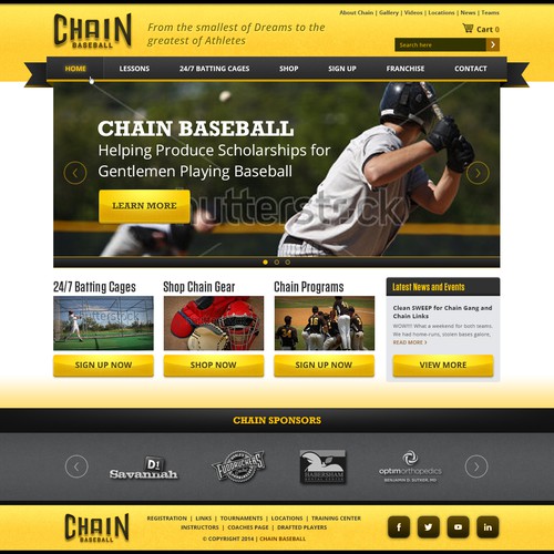 Create an Awesome Elite Baseball Academy and Travel Teams site for Chain Baseball!