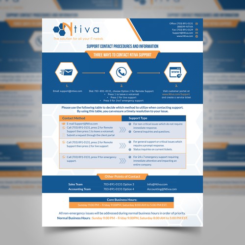Ourstanding flyer design for Ntiva