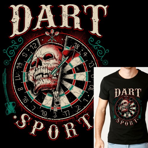 T-Shirt Design Dart Sport 
