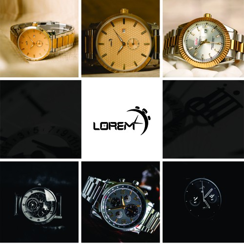 Logo Designing and brand identity pack for a Watch brand "LOREM"