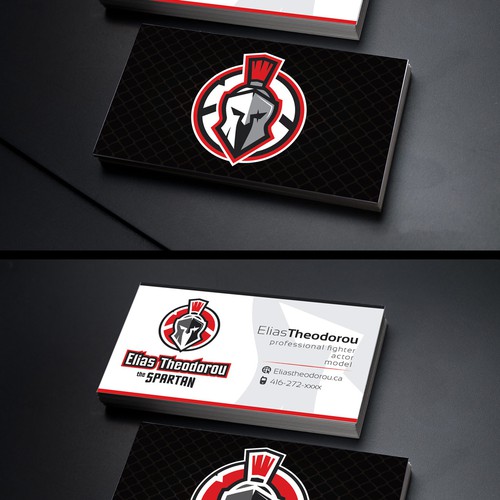 MMA Fighter's logo and business card (The Spartan)