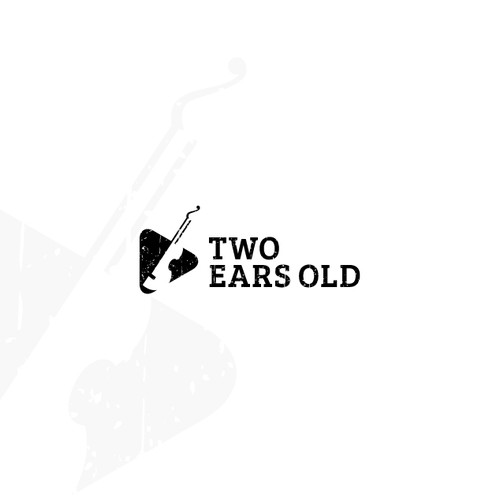 Minimalist retro logo for a music studio