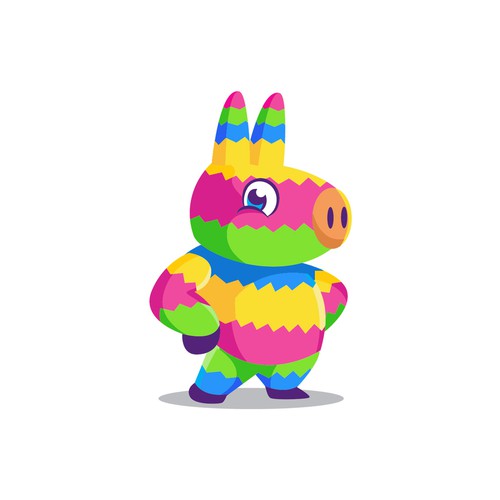 Adorable & Colorful Piñata Llama mascot!