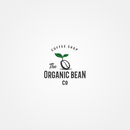 Design a creative logo for The Organic Bean Co coffee shop