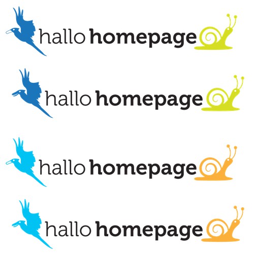 Erstellt ein cooles Logo für Webgestaltung "hallo homepage"