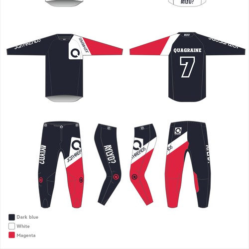 Motocross rider Jersey kit