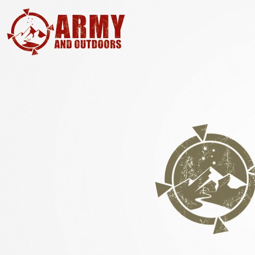 Logo for army surplus provider