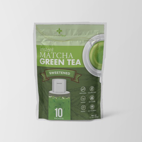 Matcha green tea package design
