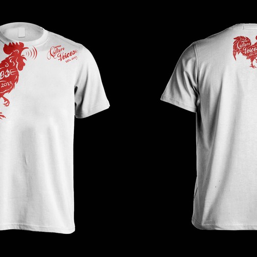 Create a Mad Rooster Shirt with Tattoo, Hand Drawn Style