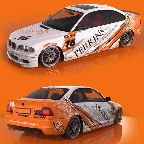 Car wrap - law firm - racing car