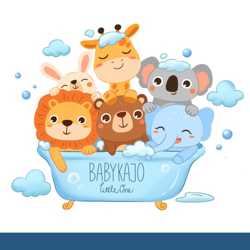 Baby Tub design - Design a cute sticker for baby product.